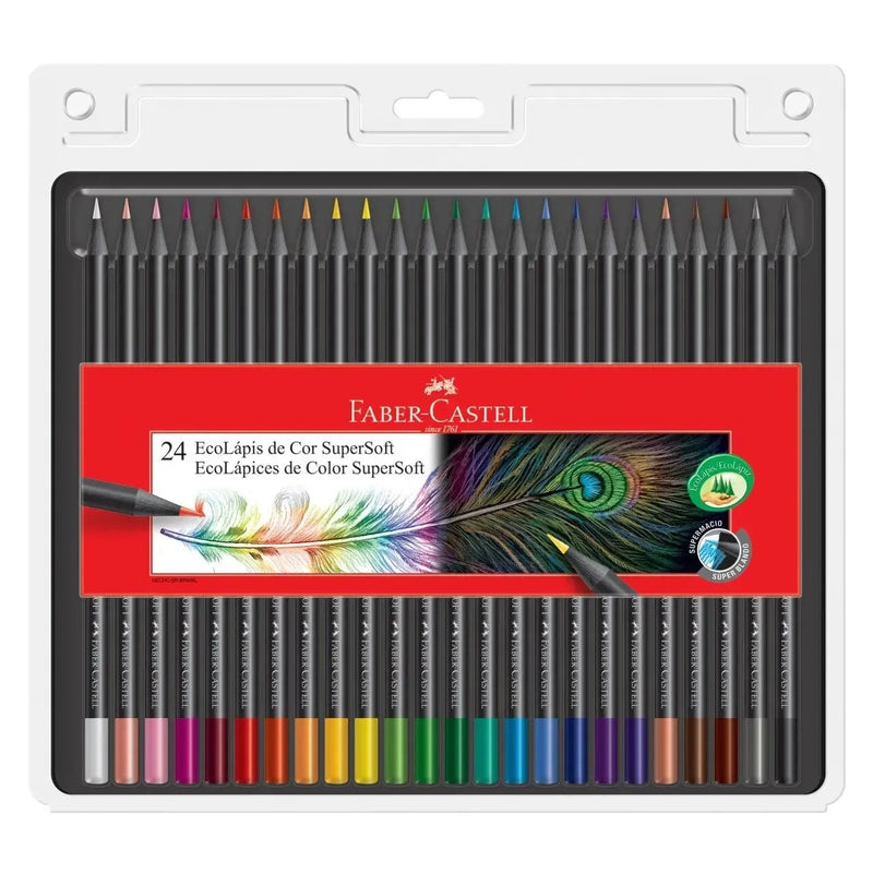 Lapis De Cor Supersoft 24 Cores Faber Castell