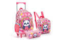 Kit mochila de rodinhas infantil feminina