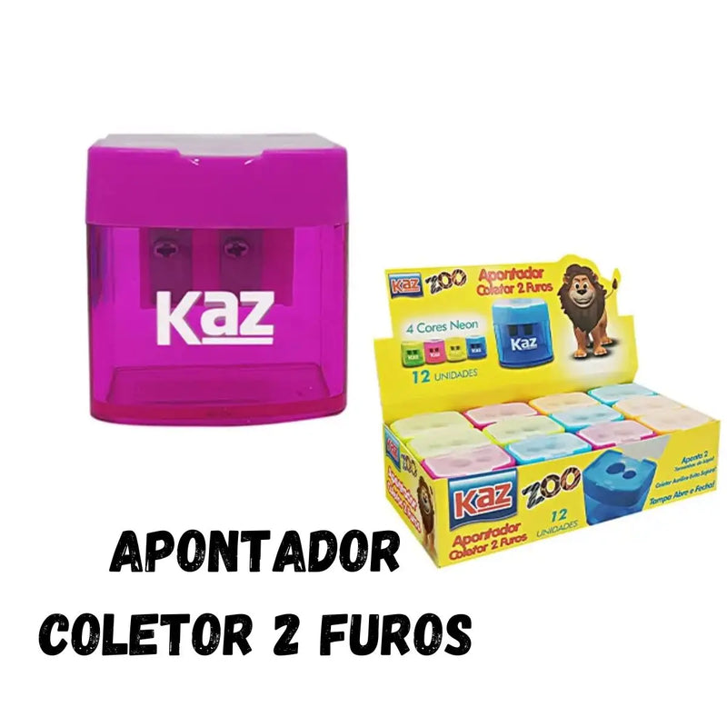 Apontador de Lápis com Coletor 2 Furos