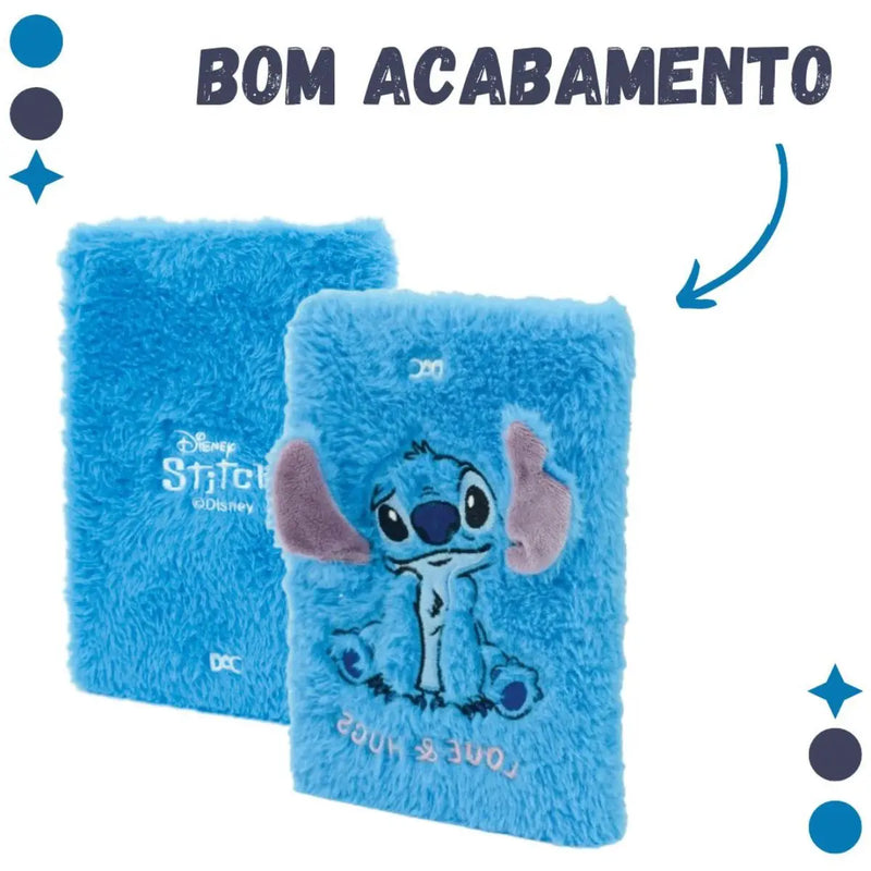 Caderno de Anotações Stitch DAC Pelúcia Disney