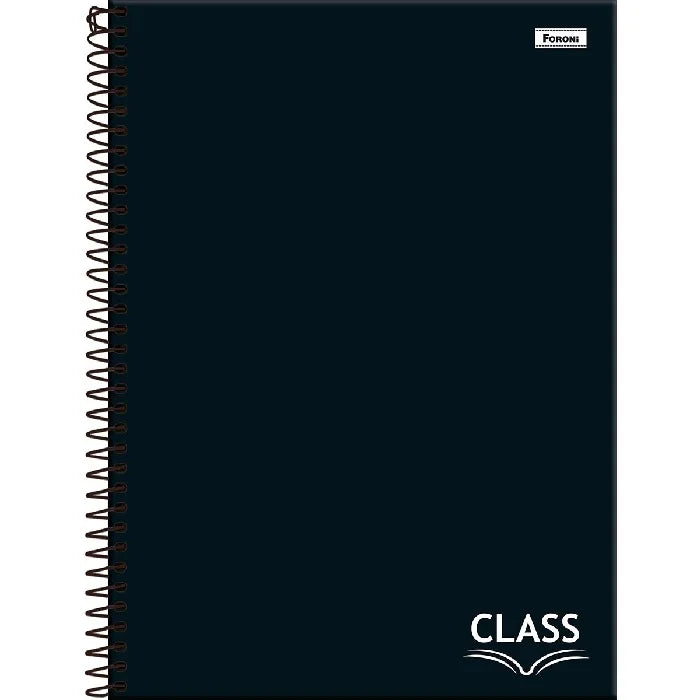 Caderno Preto Escolar 80 Folhas